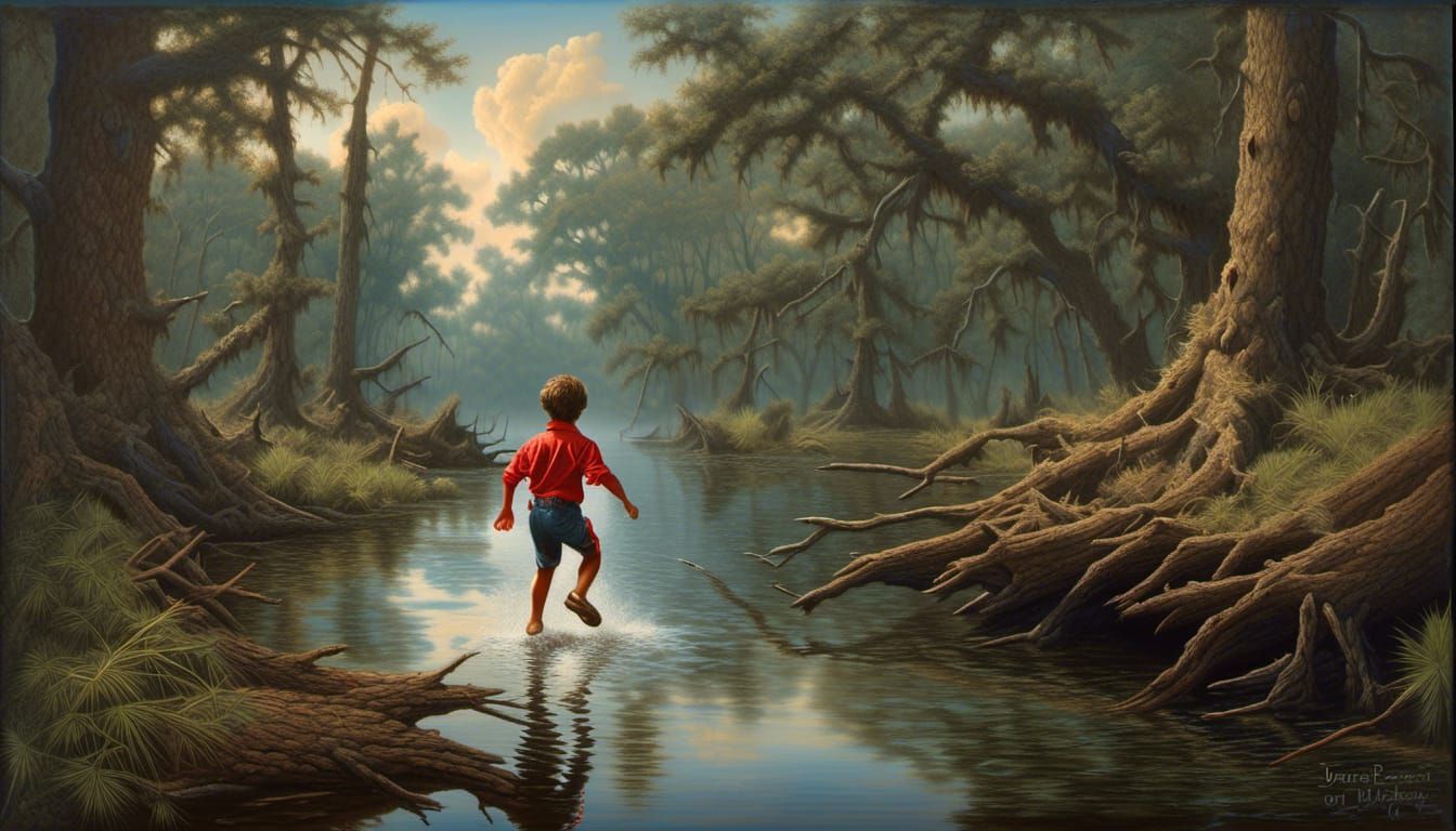 Bayou Fantasy: Trompe L'oeil Painting