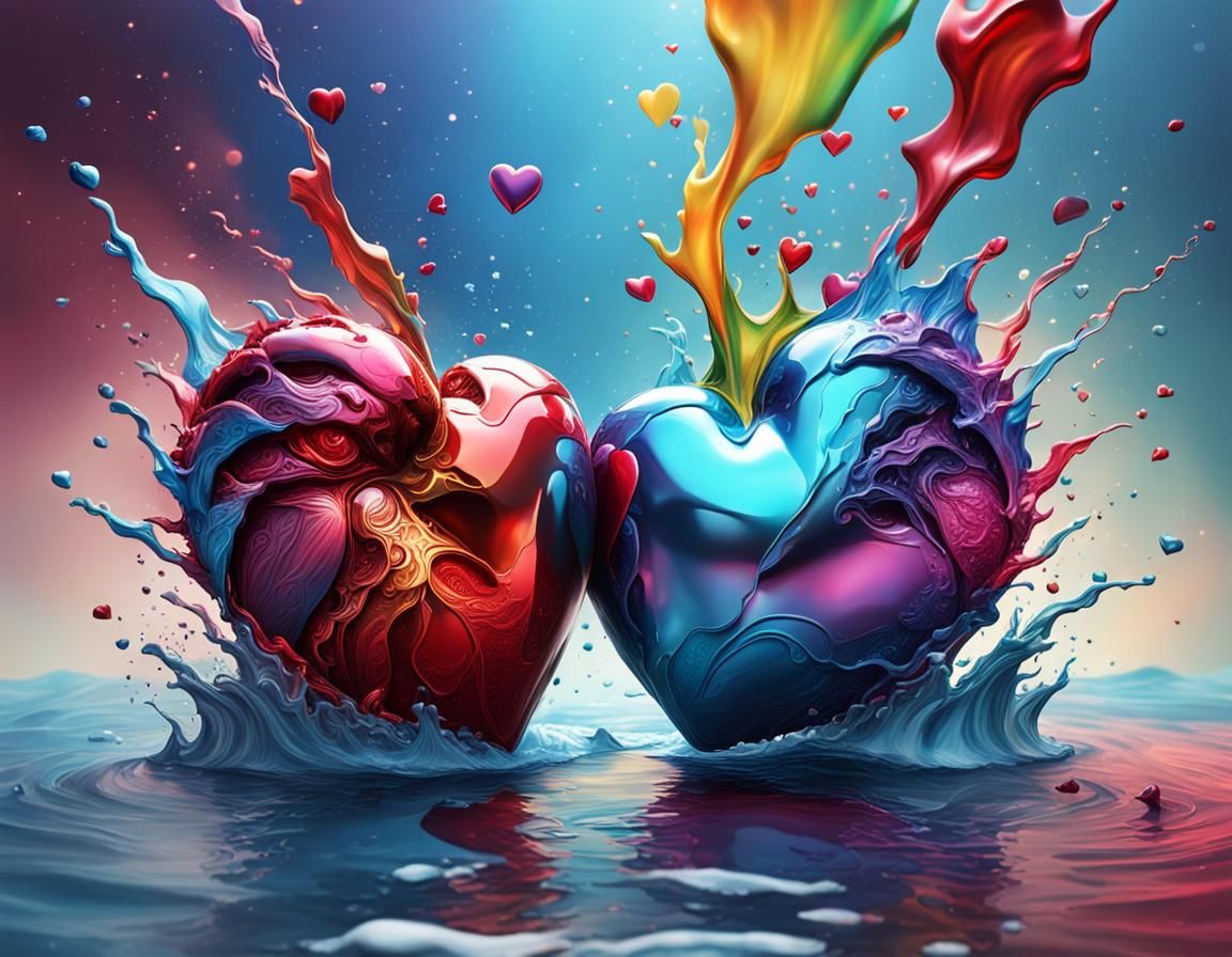 Two hearts beat as one, and together they weather the storms...