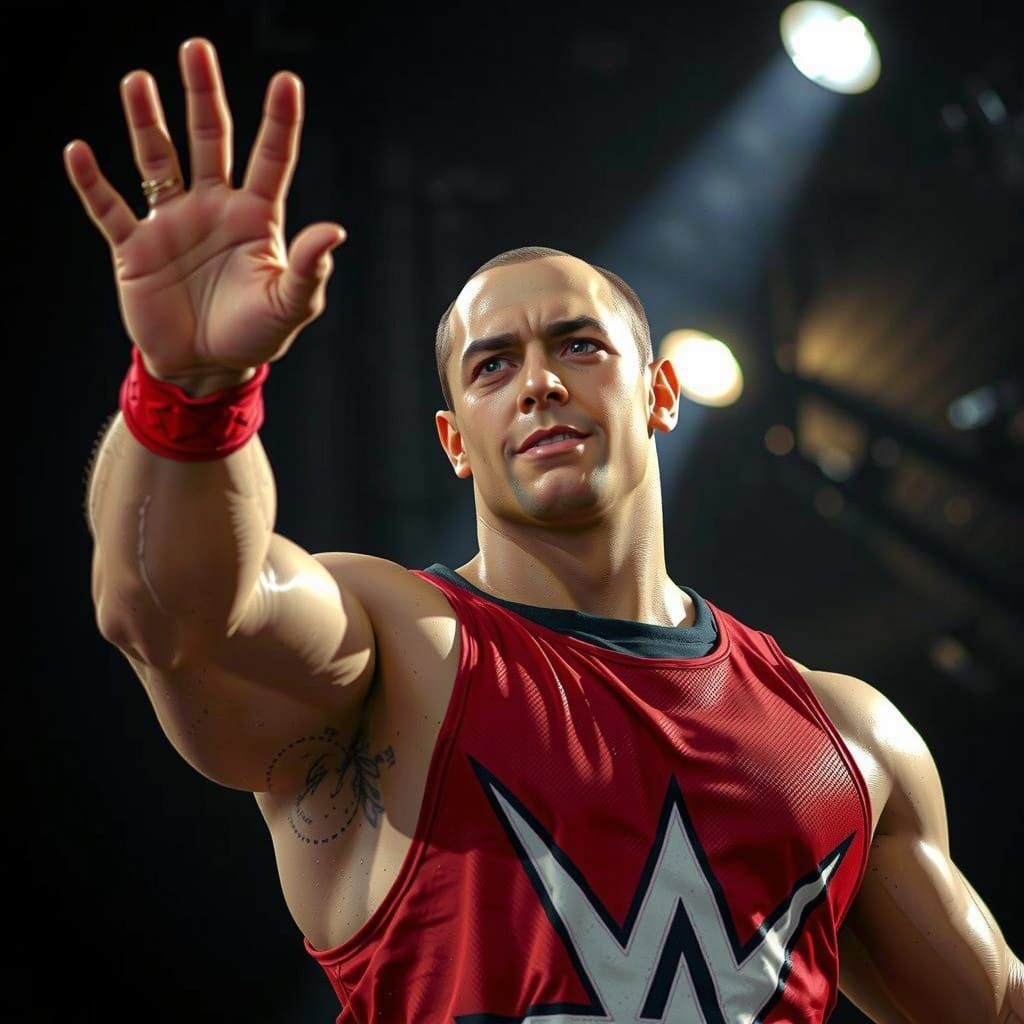 Smiling Superhero Waving Goodbye in Comic Book Style