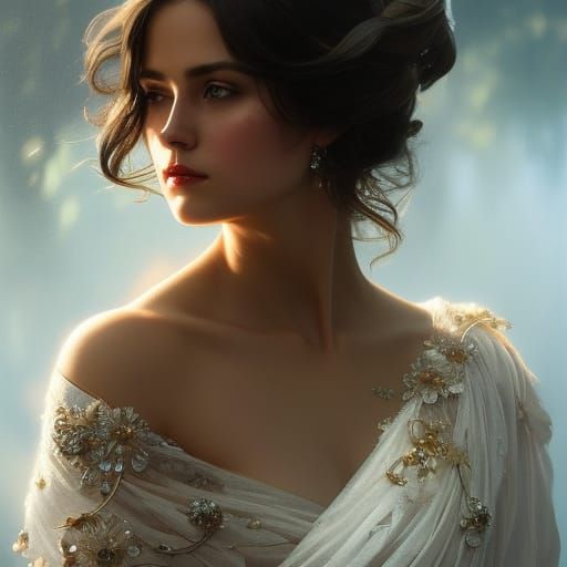 Expressive Portrait of Sadness in Digital Art Style