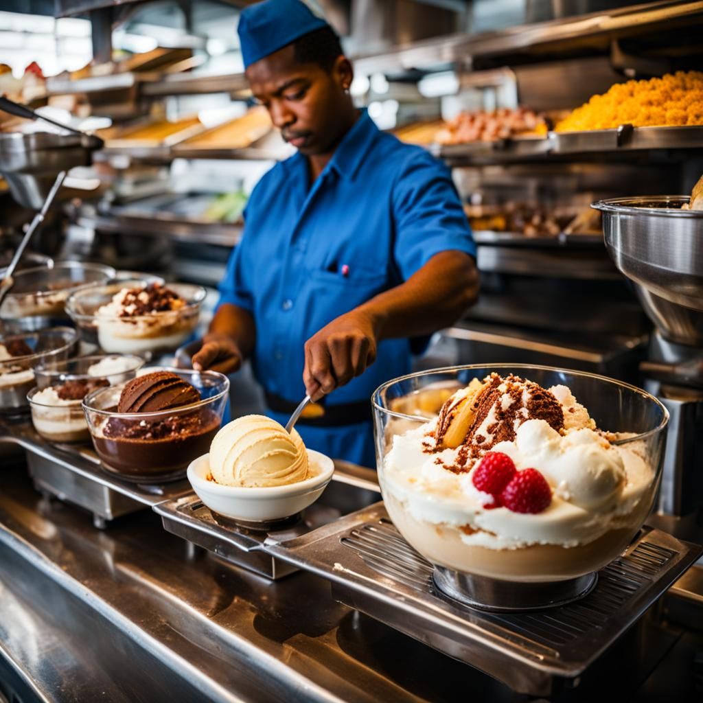 Ice Cream Sundae Creation Process