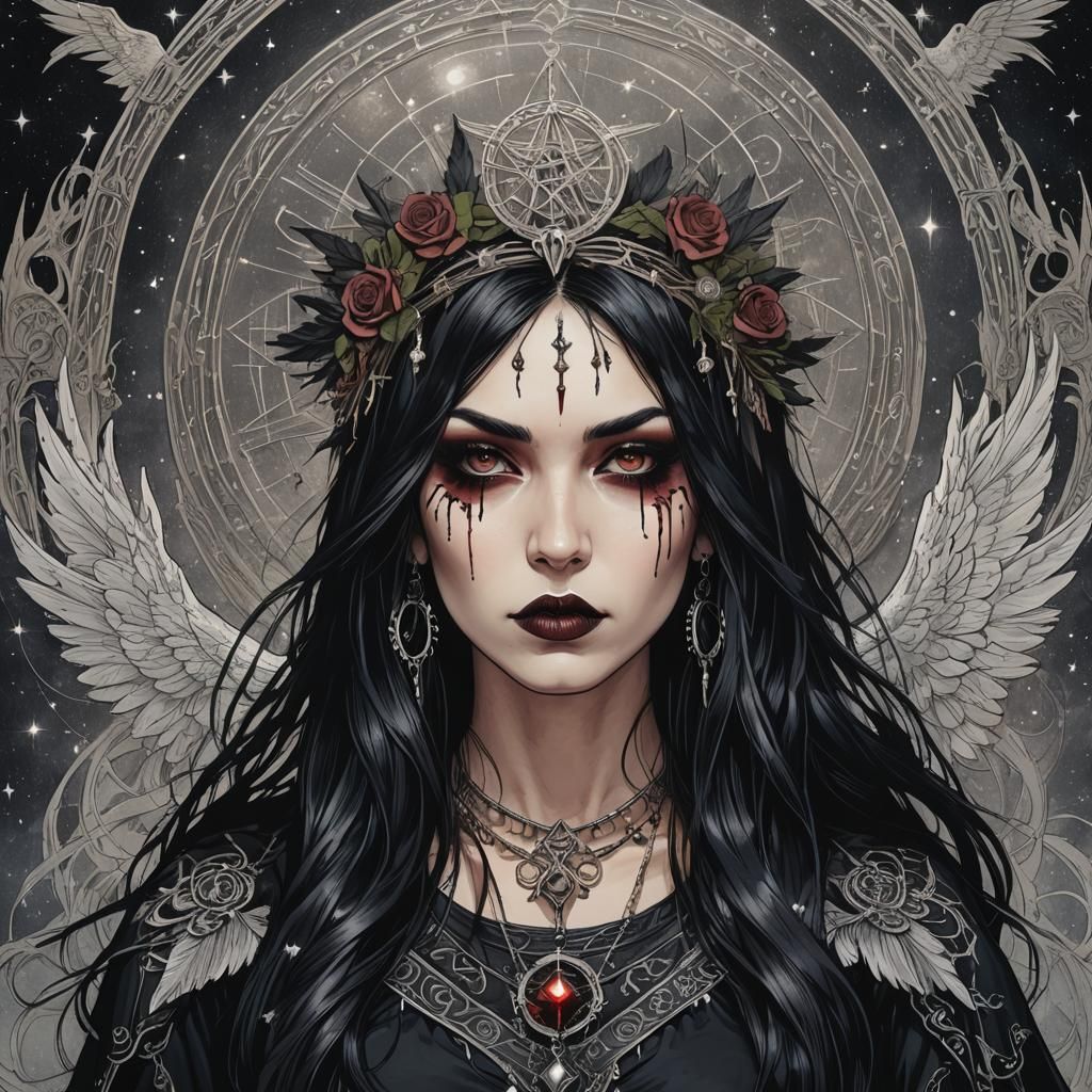 Multi-Genre Woman Portrait in Cosmic Anime Style