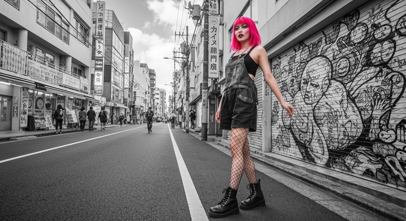 Gyaru Girl in Okinawa: Shibuya and Harajuku Fusion