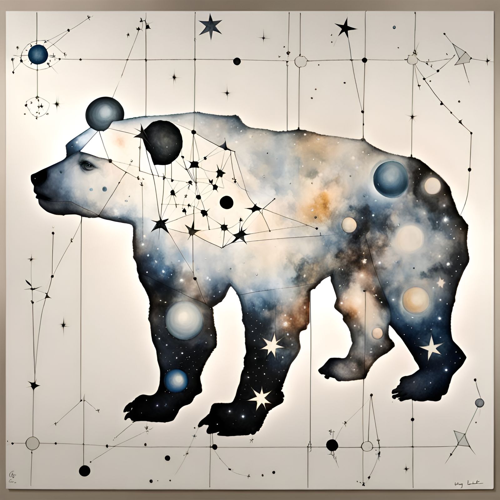 Ursa Major Constellation in Surrealist Style