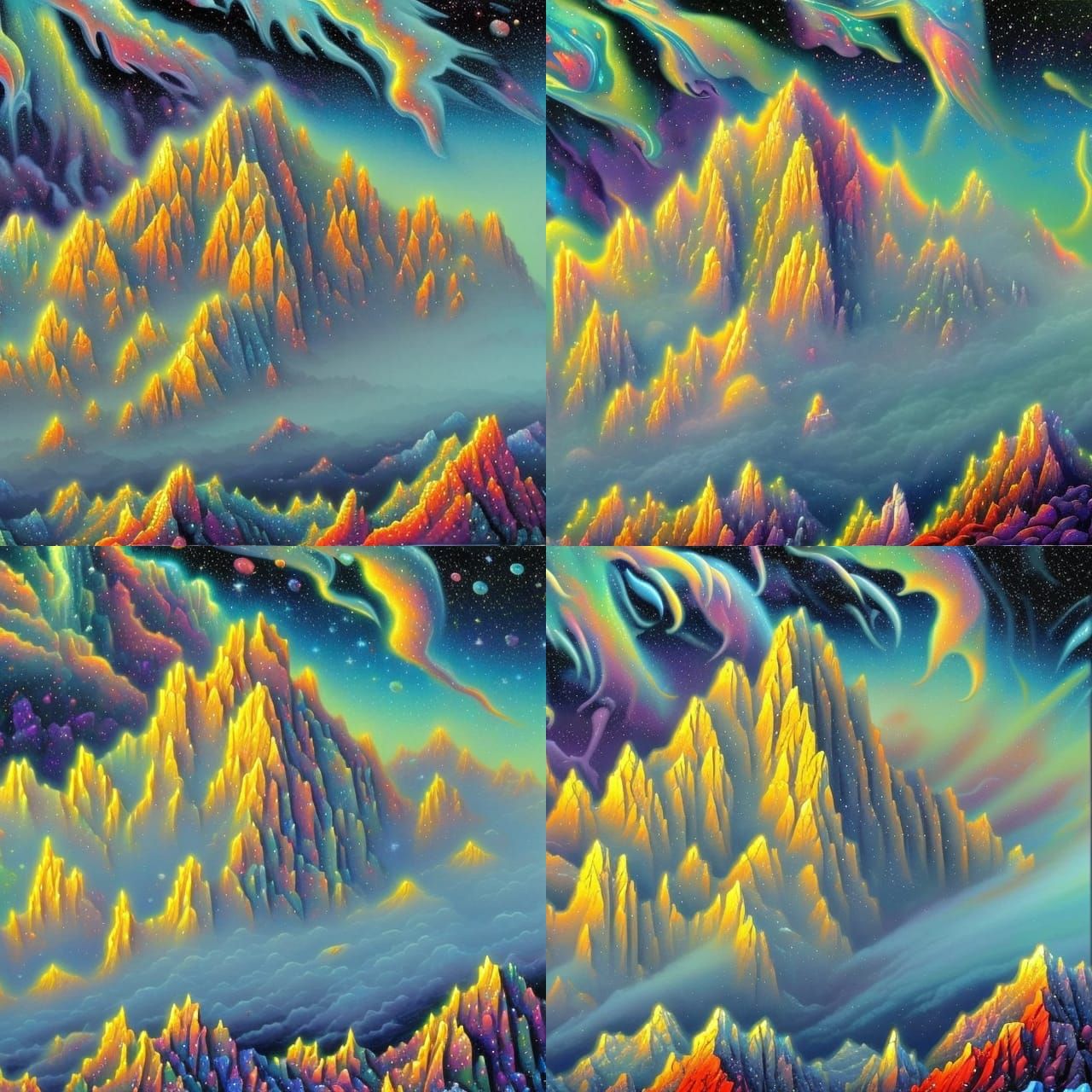 Dripping nebula on the Hua Shan