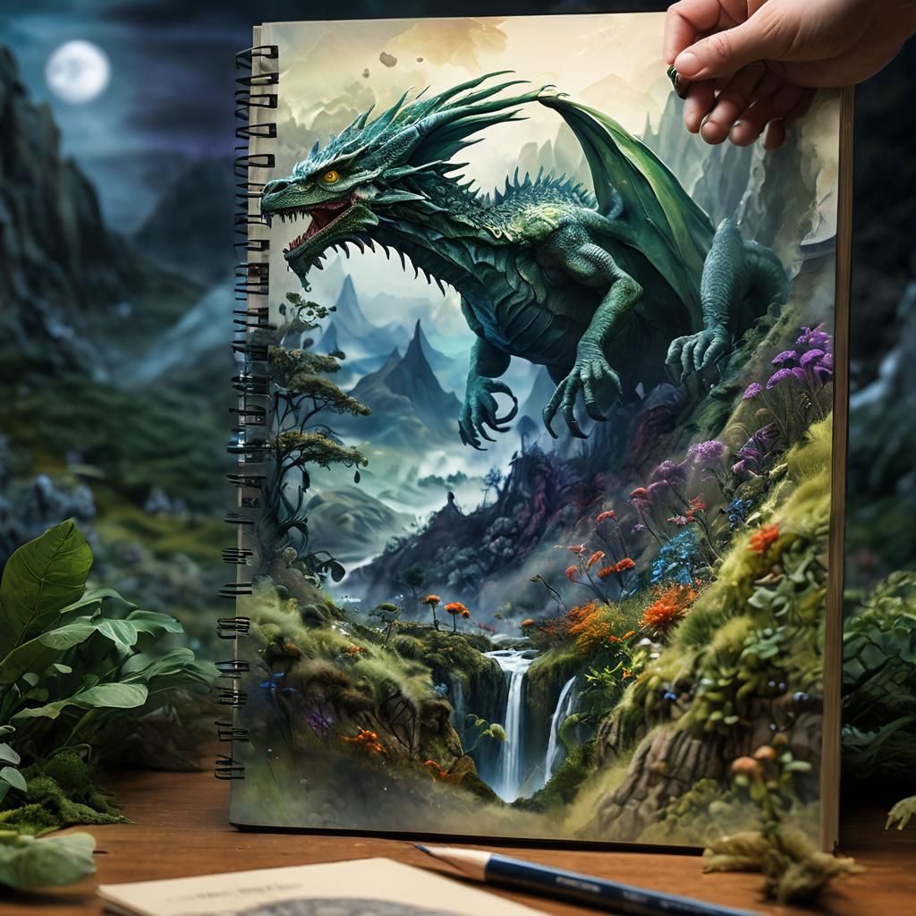 Arthurian Legend: Morgana, Merlin, and Avalon Landscape