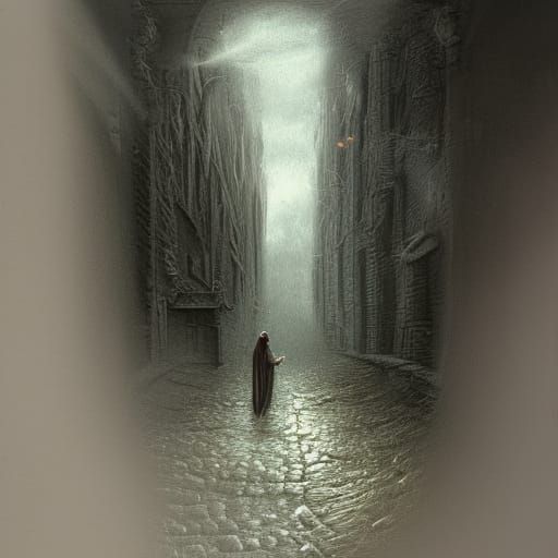 Deciphering Hidden Path: Dark Fantasy Portal Art