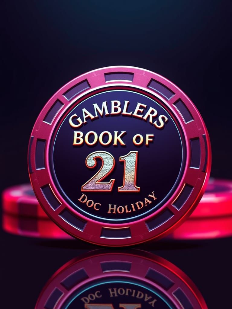 Las Vegas Poker Chip in Futuristic Style