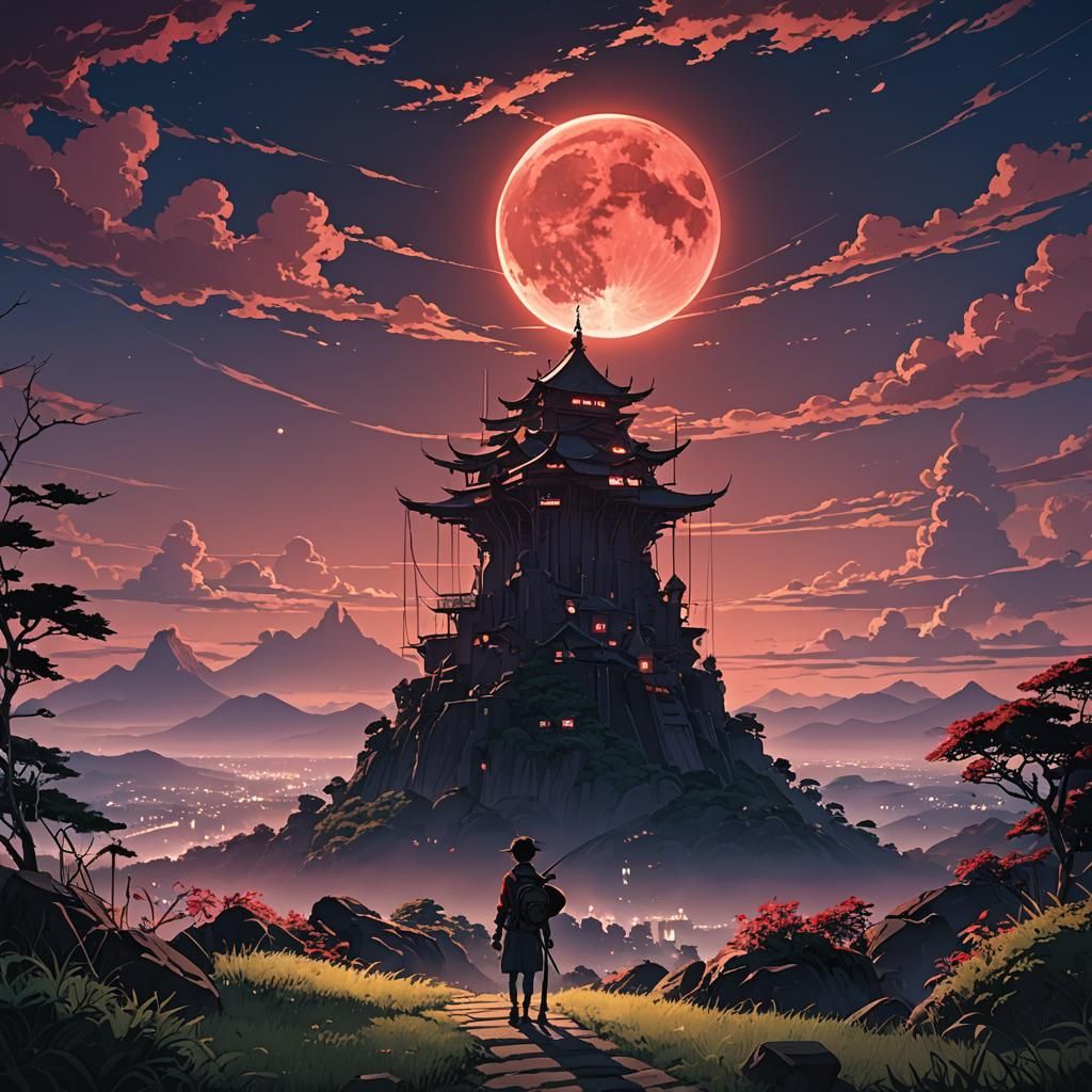 Shadow Crusader Under Blood Moon: Anime Key Visual