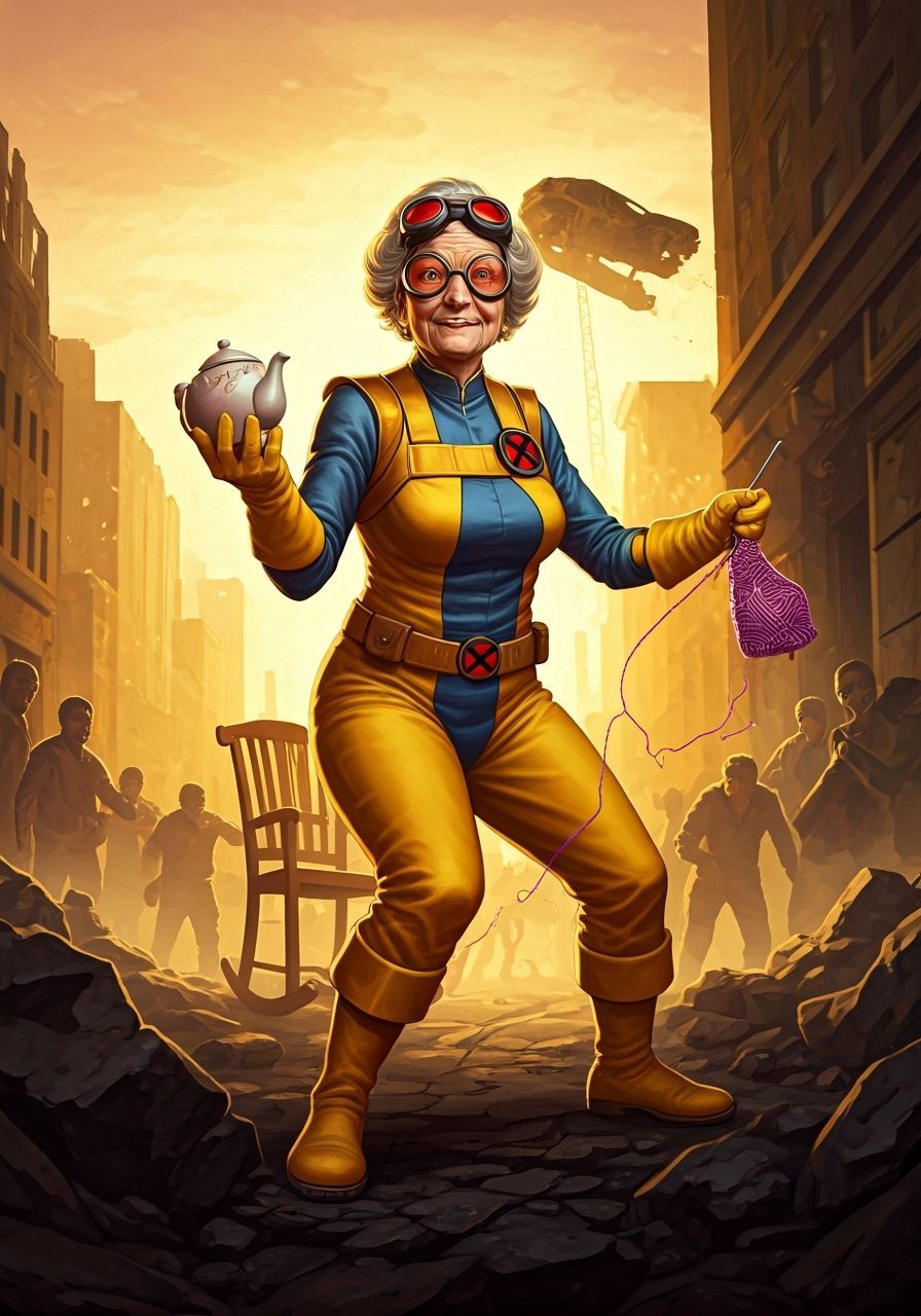 Granny Smite, Mutant Heroine in Comic Style