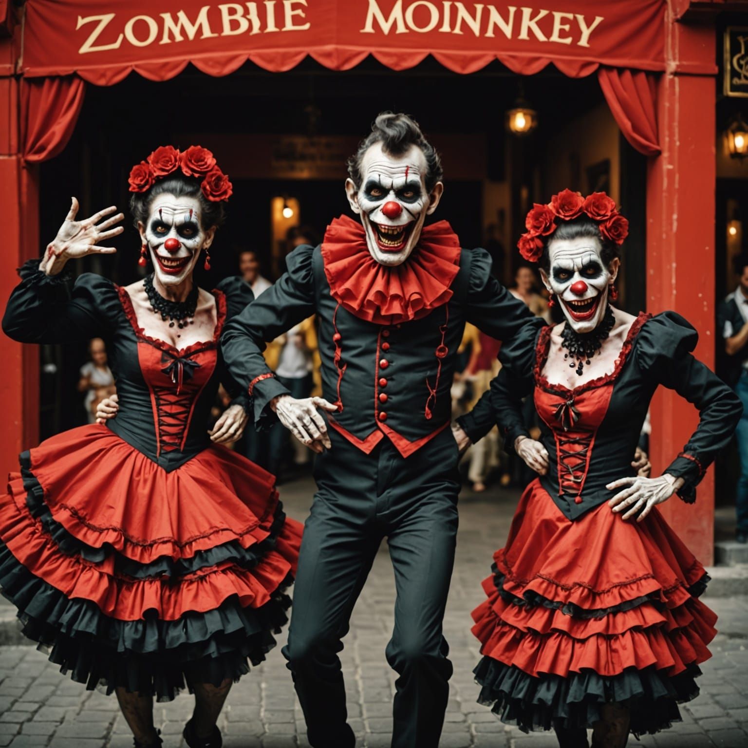 Zombie Monkey Monster Flamenco Dancers