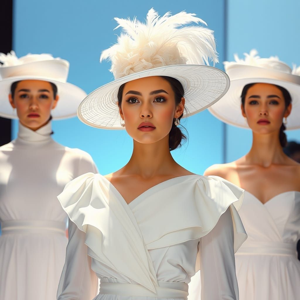 Ethno-Futurist Fashion Portrait in Winter Showcase