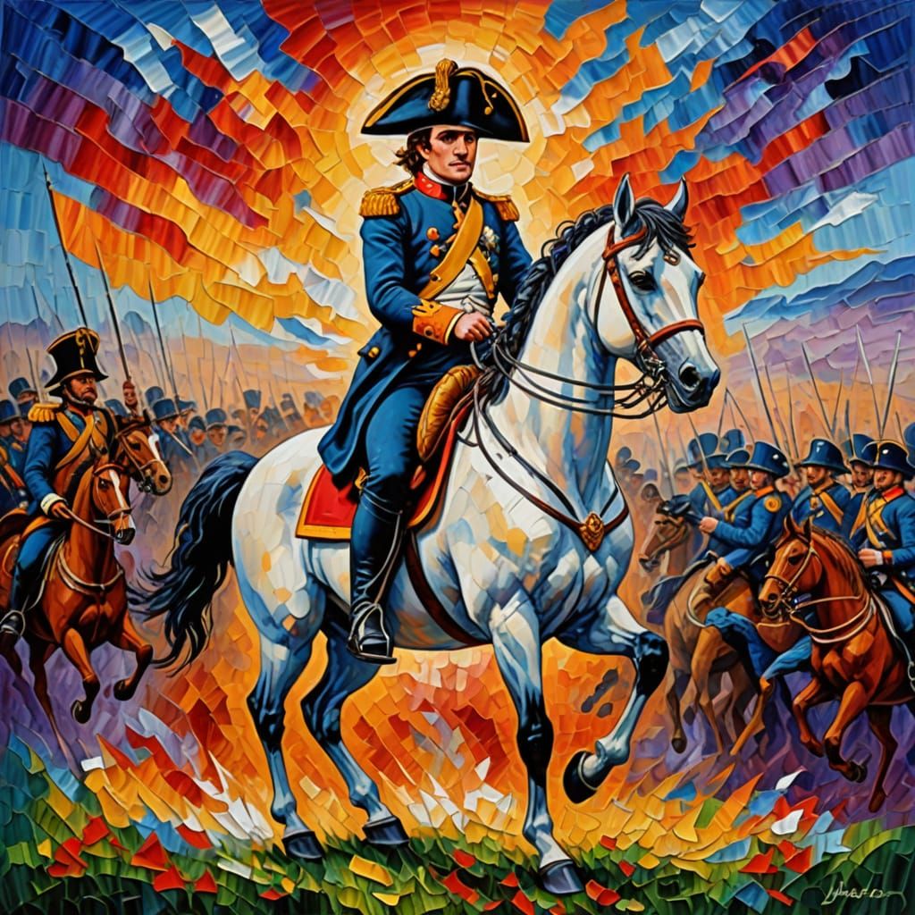 Hope Amidst War in Neo-Impressionist Style