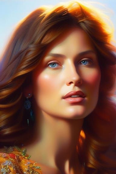 Some AI creations really bring portraits to life. This brunette looks amazing