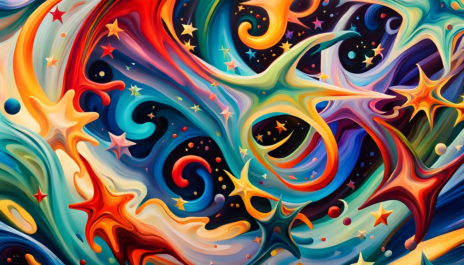 Abstract Star Cluster Formation as Impasto Painting