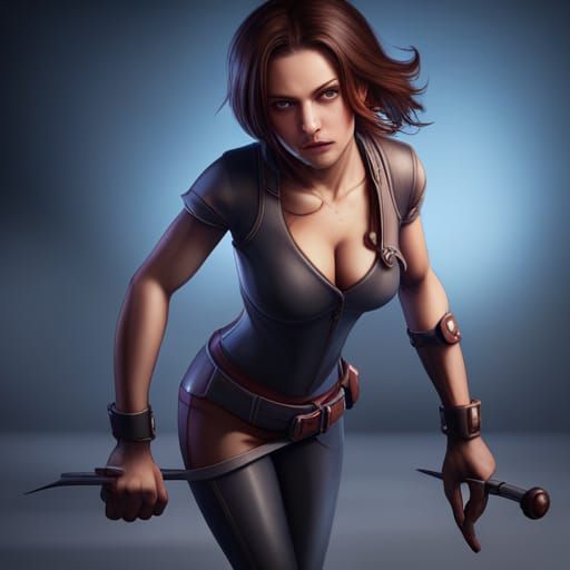 Girl Being Tickled: 3D Rendered Artstation Style