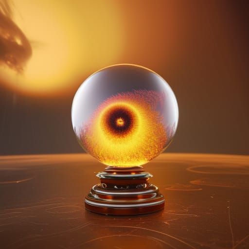 Tornado in Crystal Sphere: Hyperdetailed Matte Painting