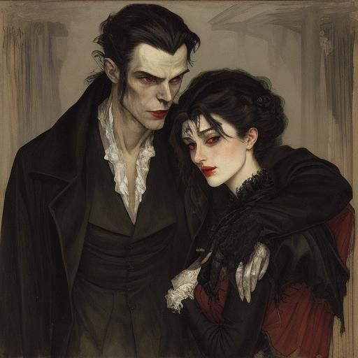 Vampire Hosting Gloomy Guests: Gloomy Portrait