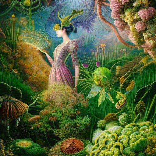 Grasshopper-Human Hybrid in Mycelium Network