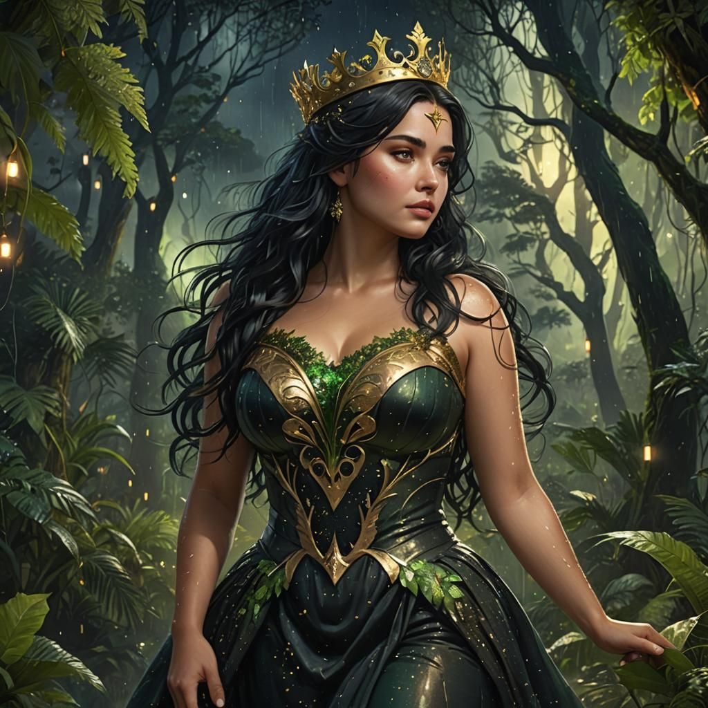 Goddess in Rainforest: Fantasy Concept Art