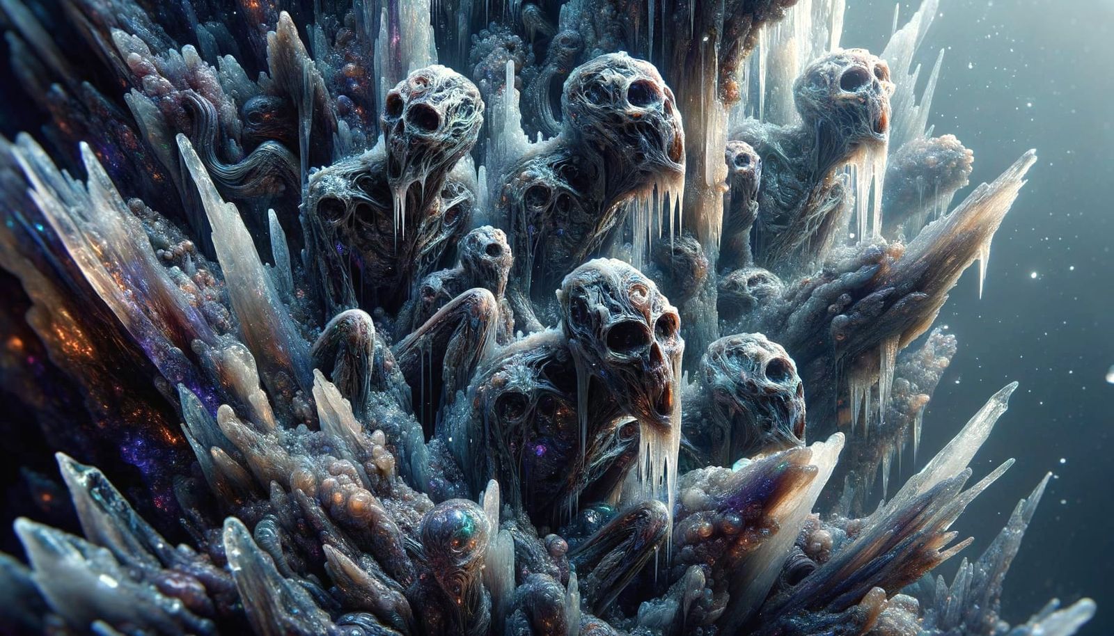 Surreal Creatures Trapped in Eerie Decaying Ice