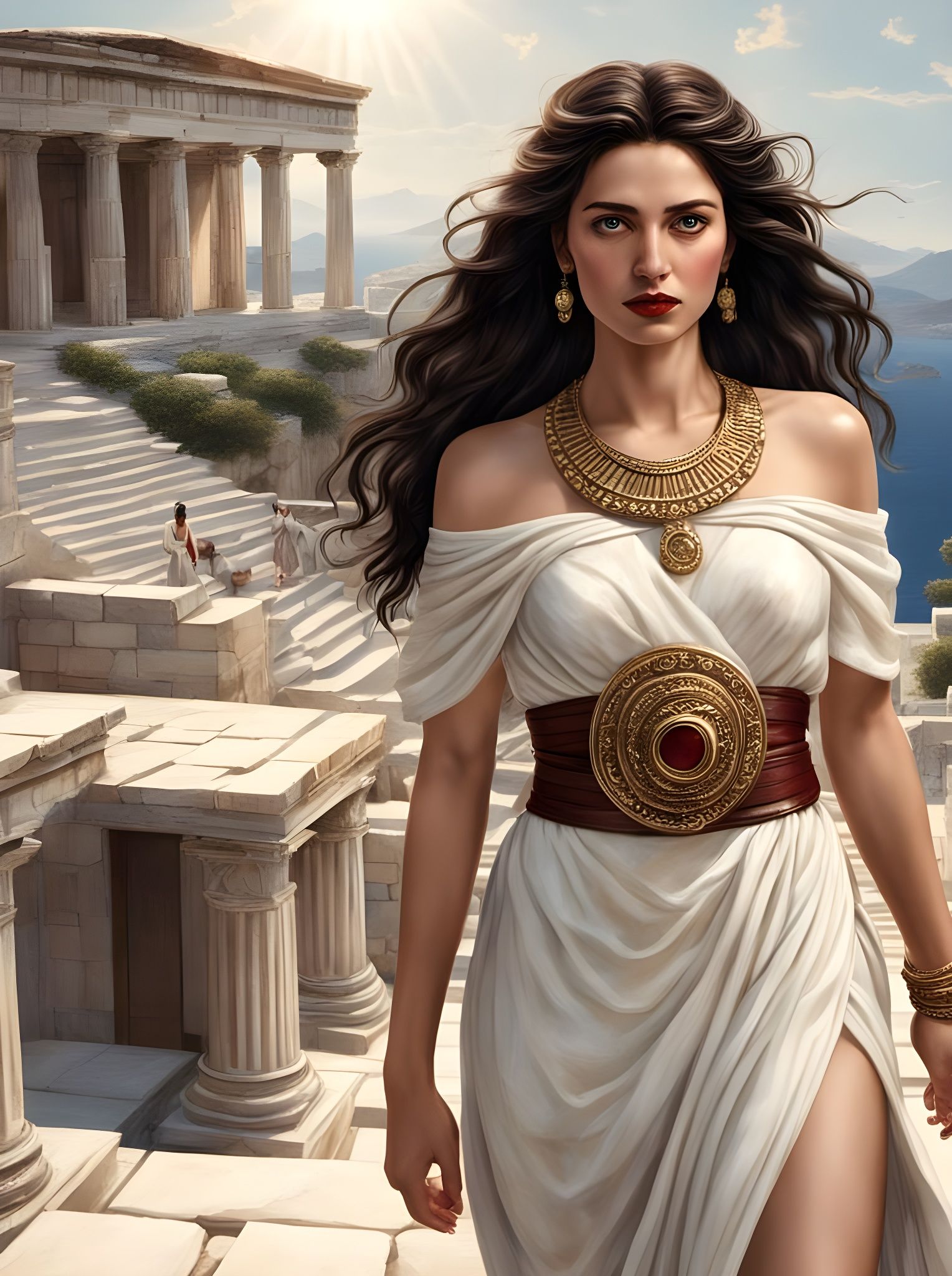 Gaia, Mother of Gods, in Hyperrealistic Dark Fantasy