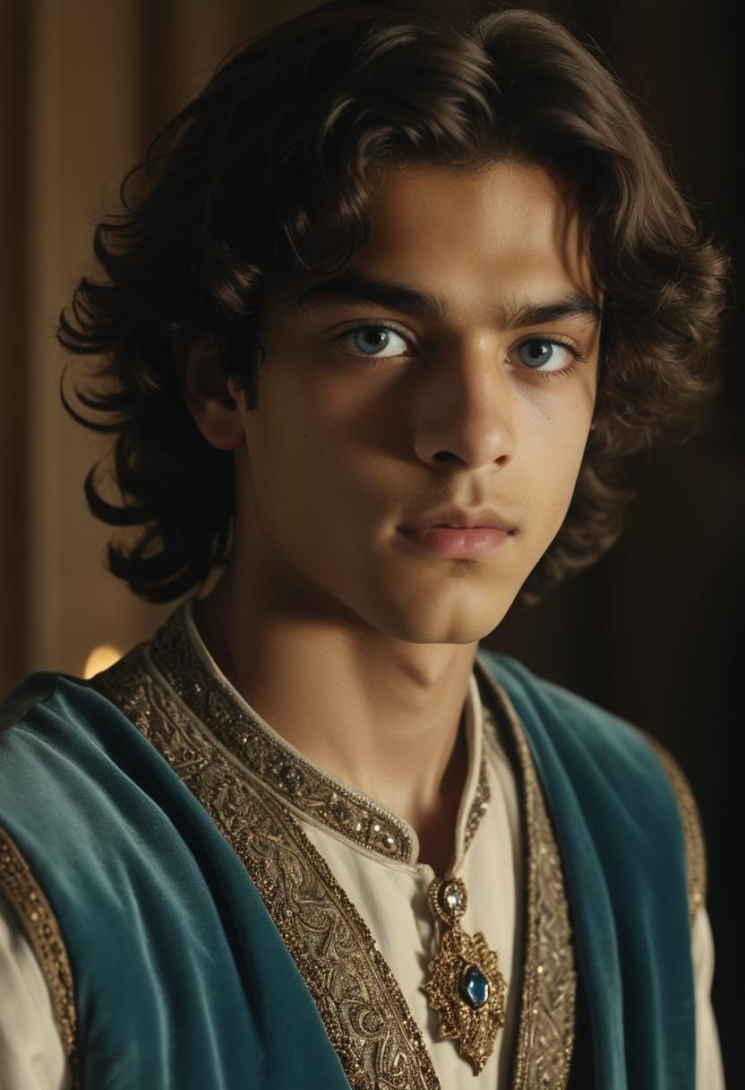 Persian Prince Portrait in a Luxurious Palace