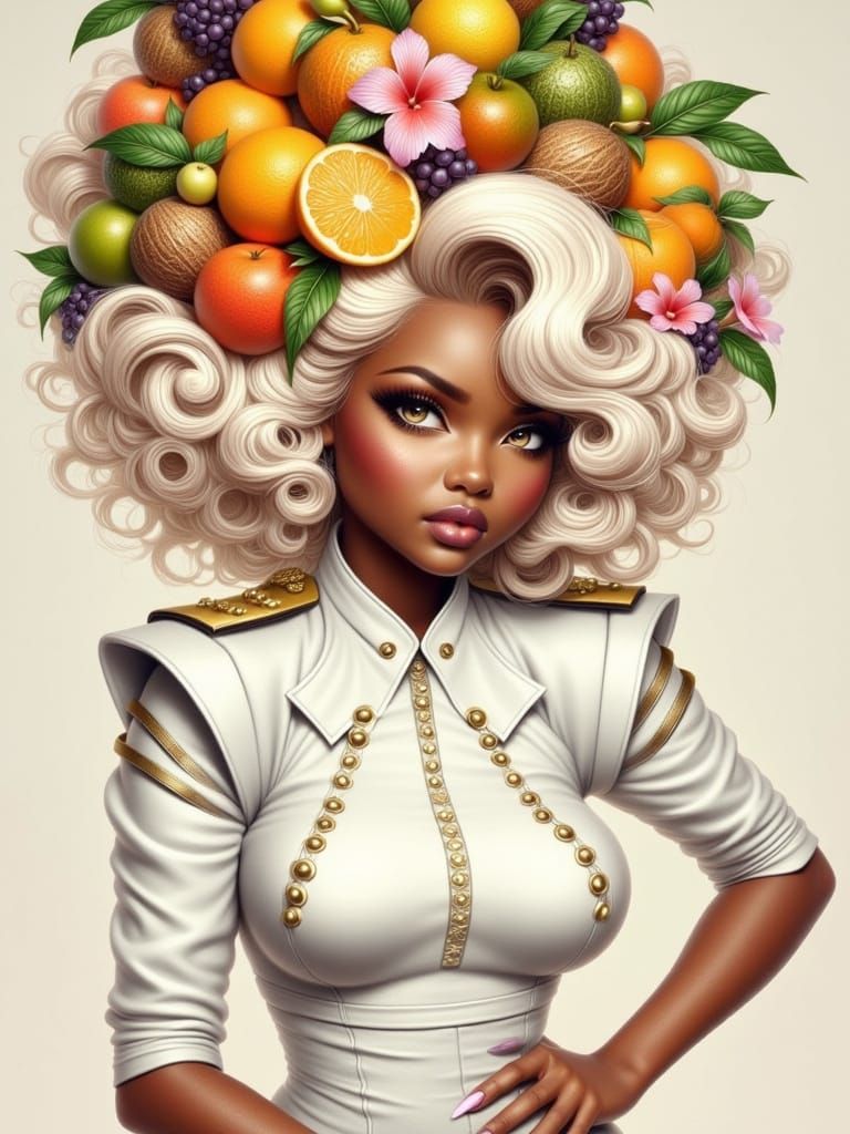 Hyper-Realistic Portrait of a Confident African Woman in Tro...