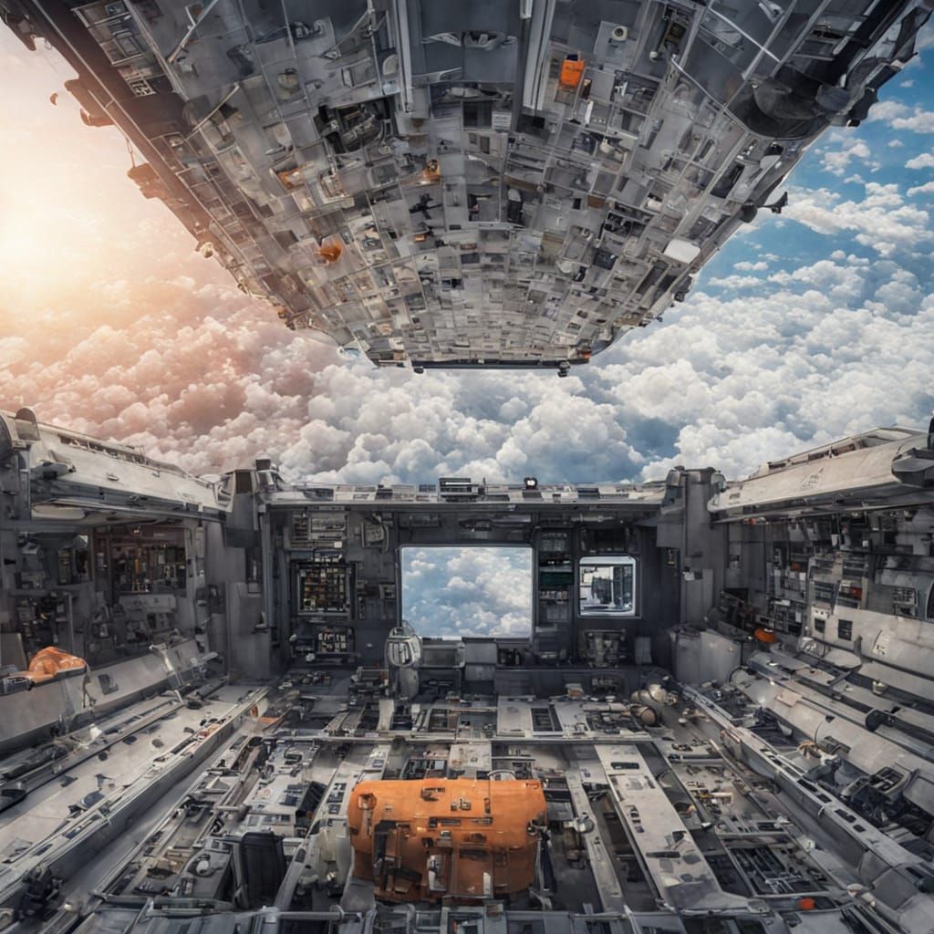 Majestic Space Station from Above