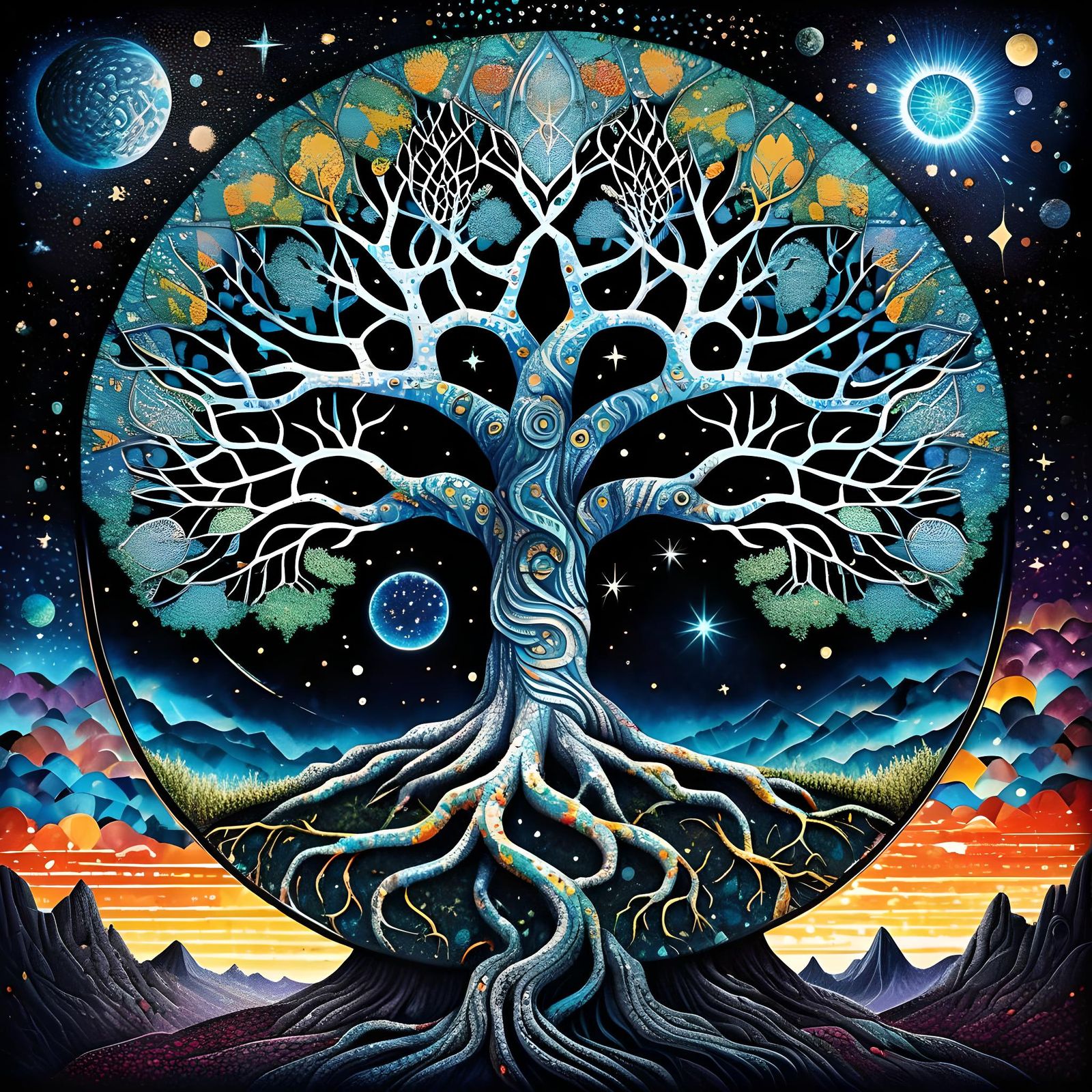 Ethereal Yggdrasil: Cosmic Symphony