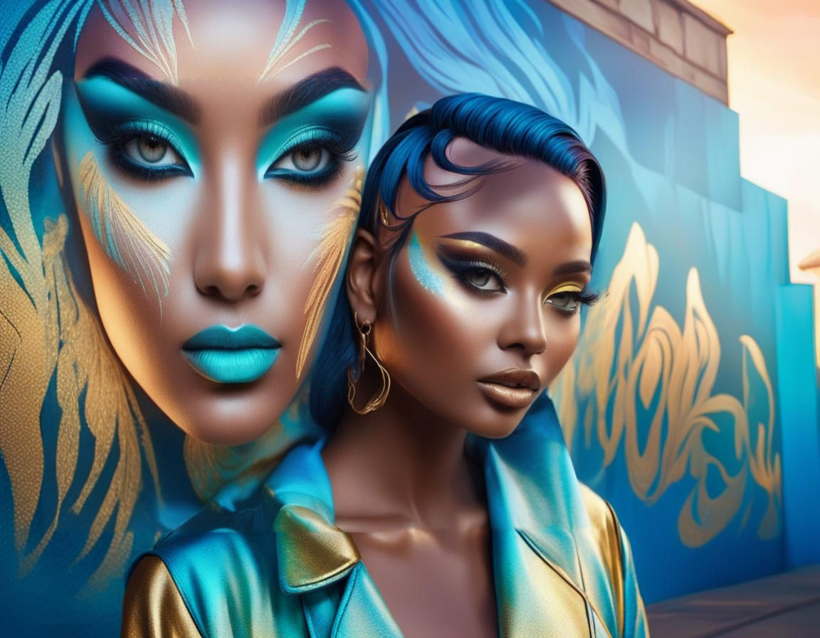 Glowing Goddess in Elegant Attire