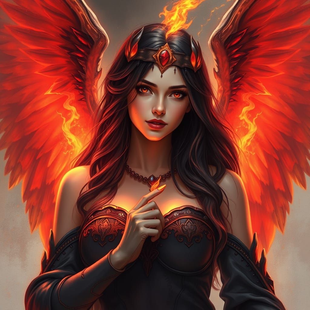 Darkfire Angel in Heavenly Garb