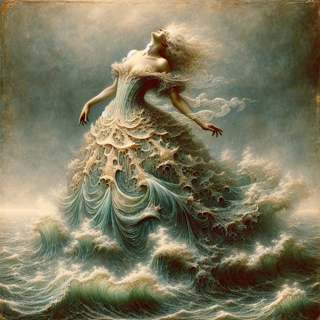 Ocean Dress: A Romantic Era Vision
