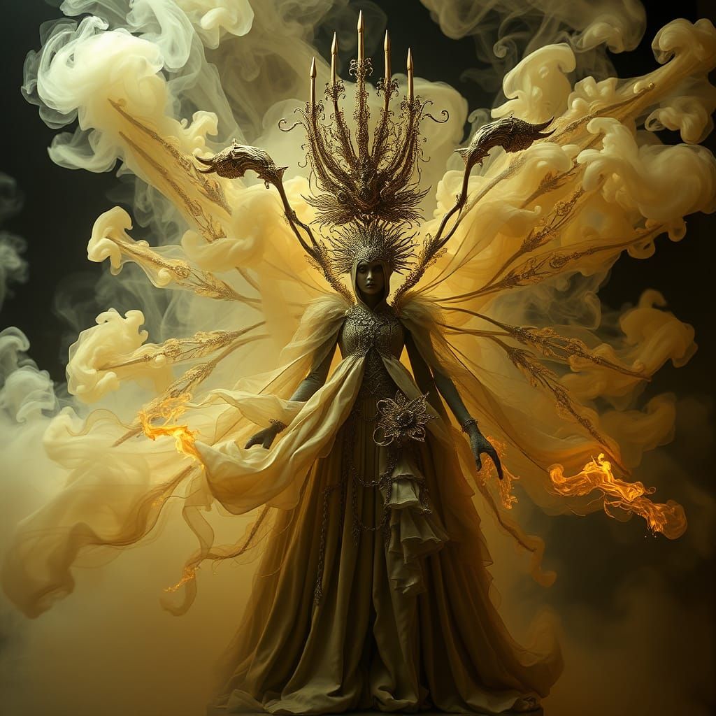 Smoke God in Avant-Garde Style