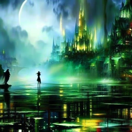 Eerie Dark Fantasy Splash Art by Studio Ghibli