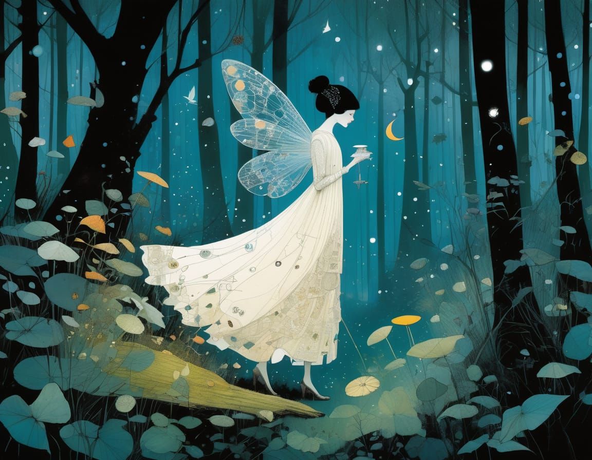 Whimsical Woodland Fairies in Creamy Hues