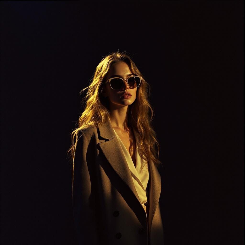 Dramatic Portrait of Woman with Sunglasses