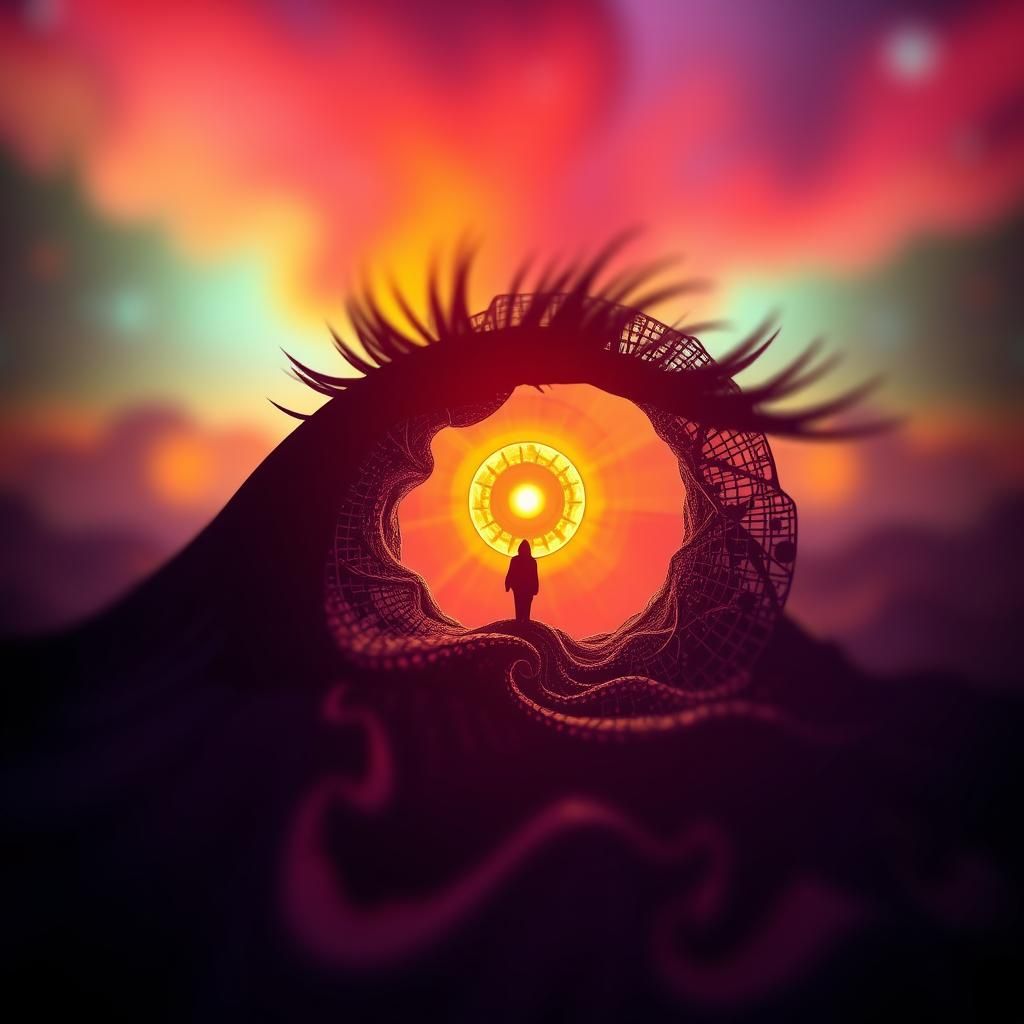 Eerie Surreal Eye in Beksiński Style