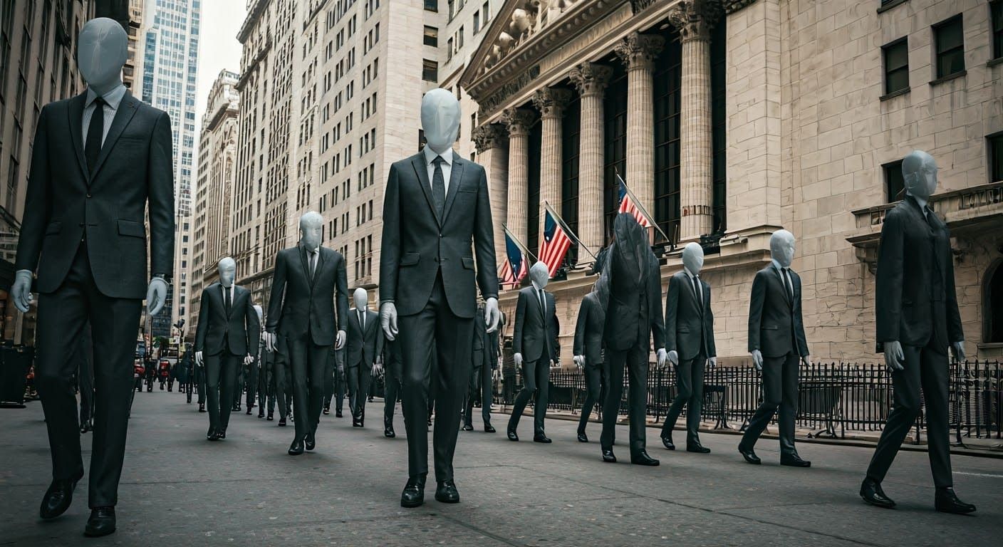 Surreal Manhattan Street Scene in Minimalist Futurism