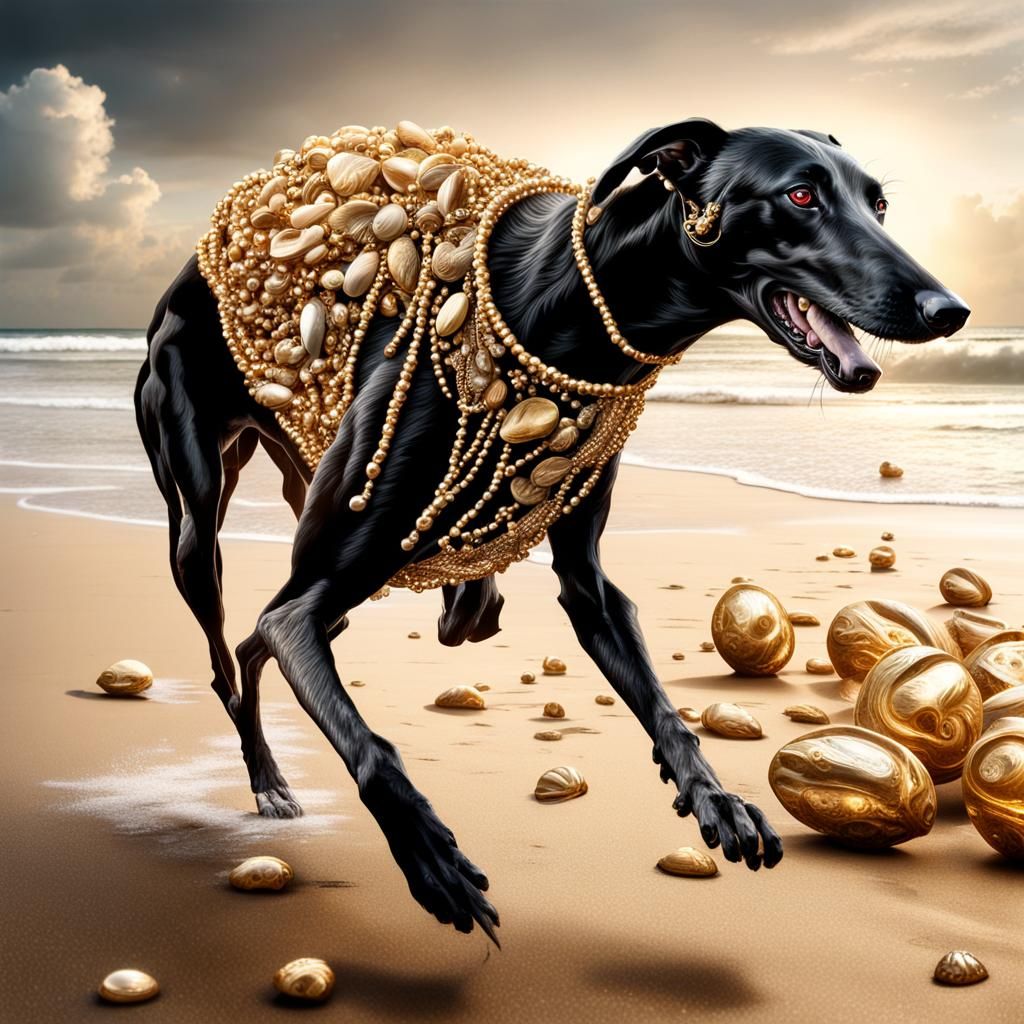 Greyhound Runs on Gold Bead Beach