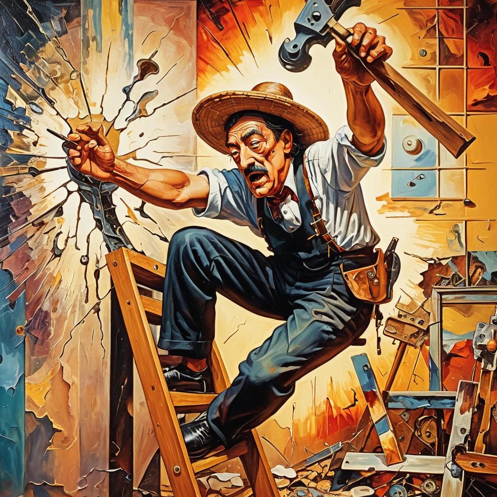 "¡¡¡ Abuelo AGÁRRESE al CLAVO y Suelte el Martillo !!!"