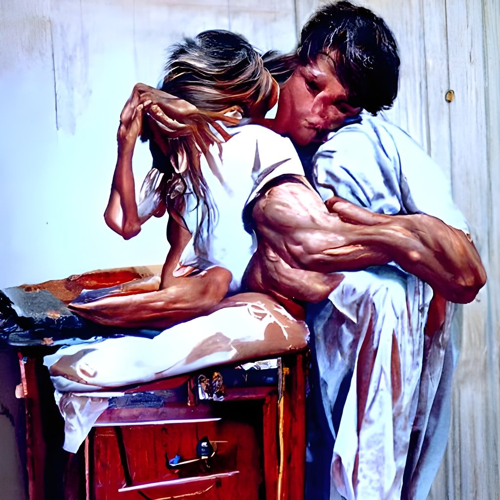 Unhealthy Relationship in Oil Painting Style