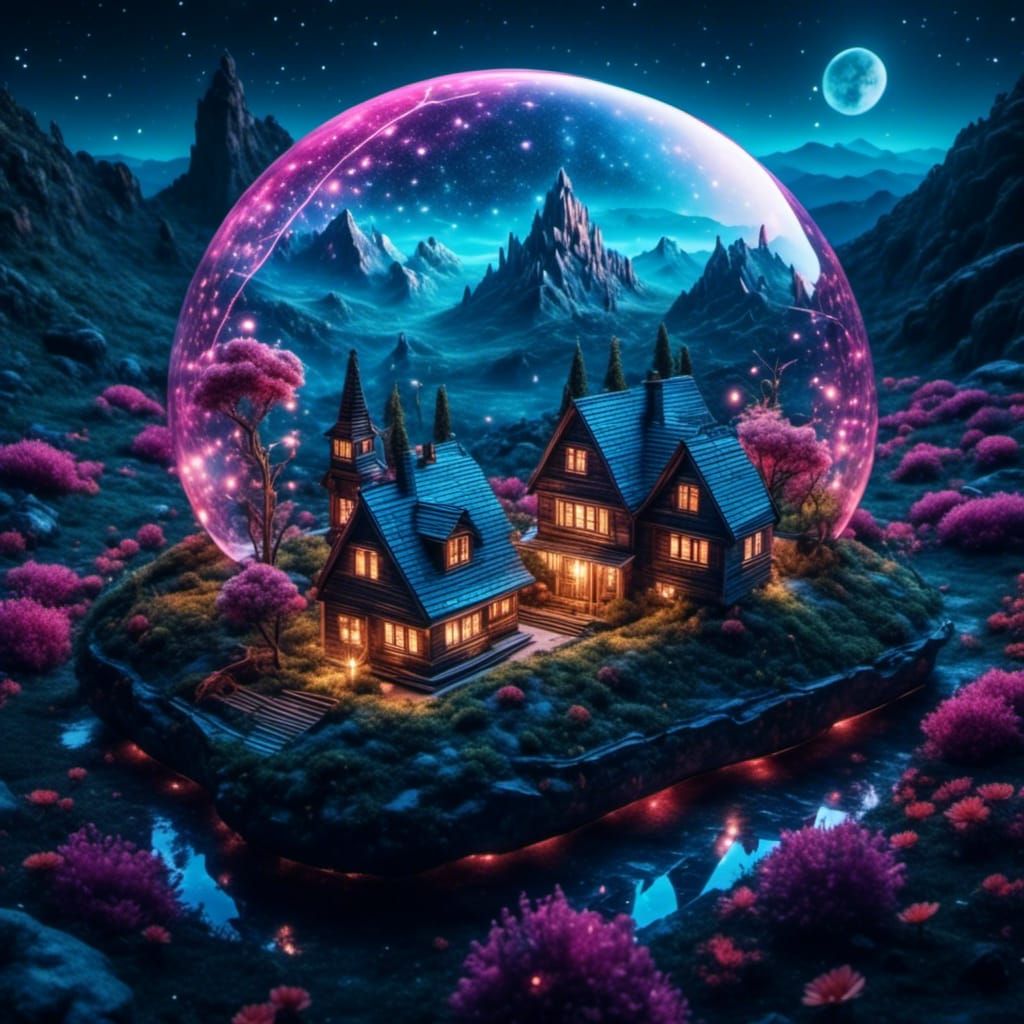 Futuristic Cityscape with Floating Gardens