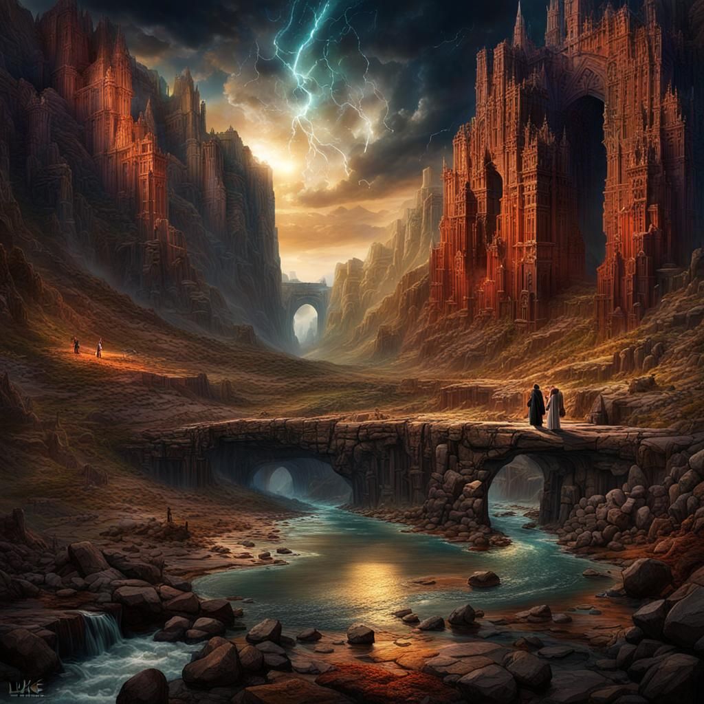 Great Chasm Between Realms: Fantasy Concept Art