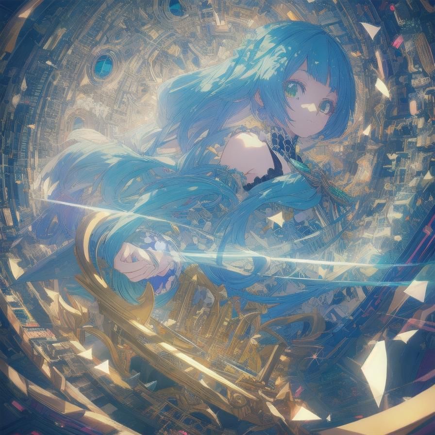 Cute Anime Girl in Rorita Fashion, Cel-Shaded Style