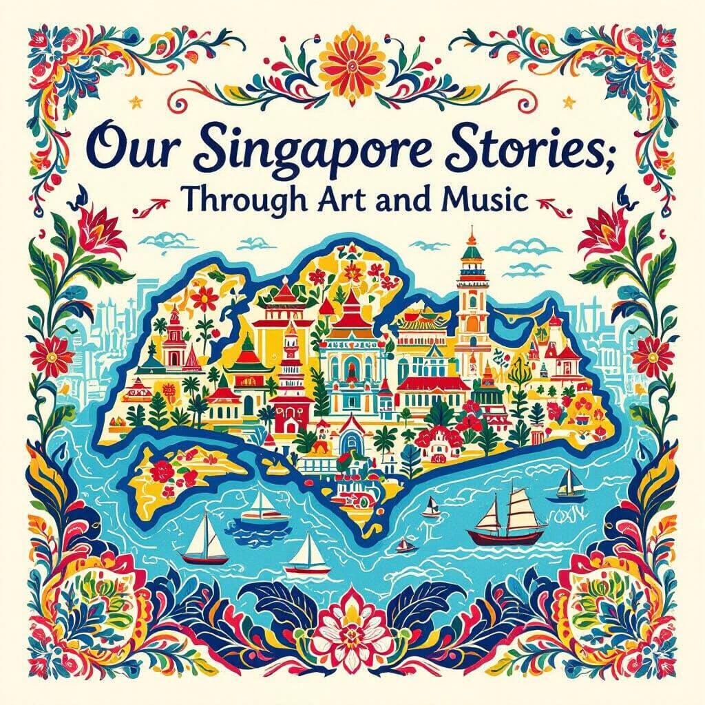 Vibrant Singapore Map Illustration: Our Stories