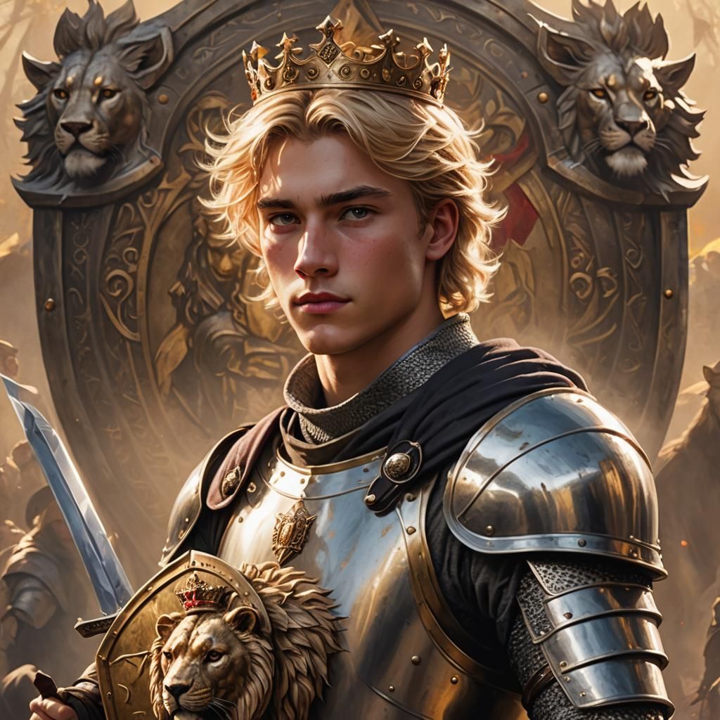 Young King With Sword and Shield Concept Art