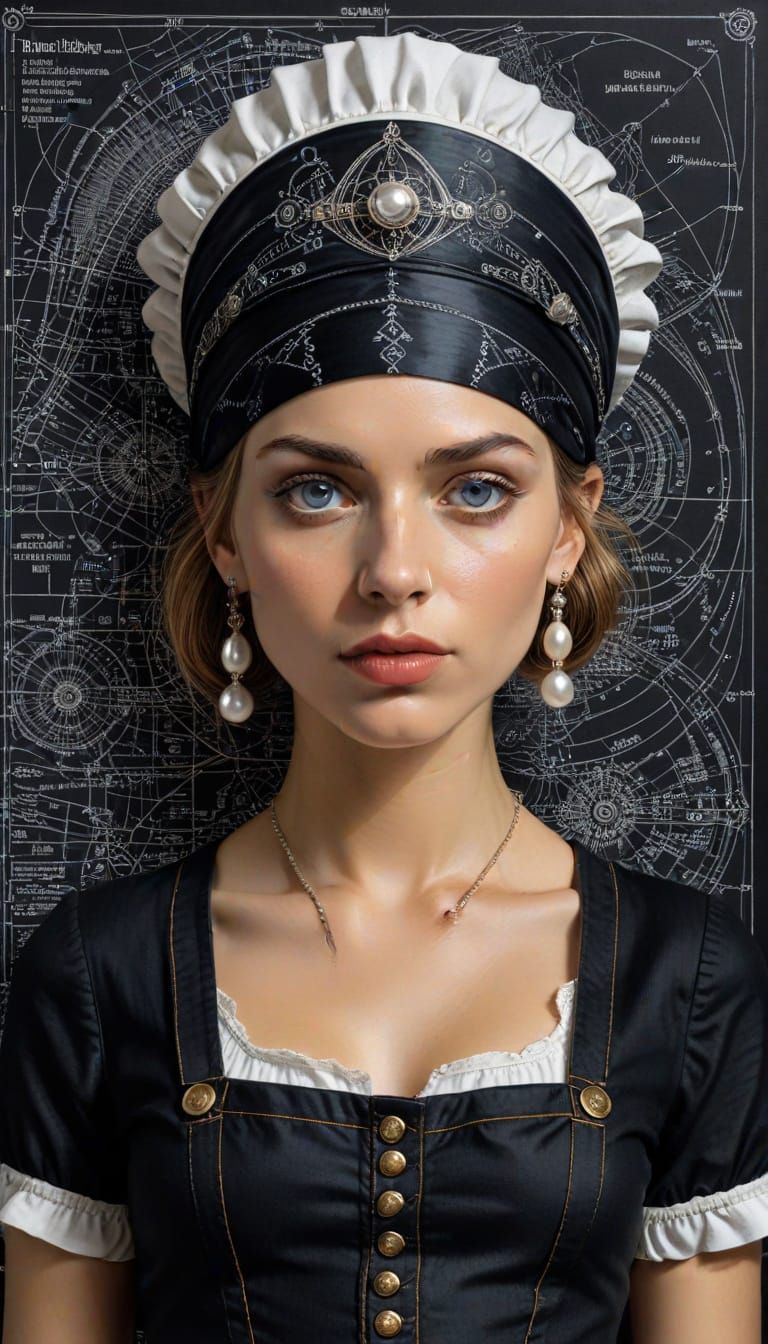 Ethereal Steampunk Lady with Intricate Facial Features