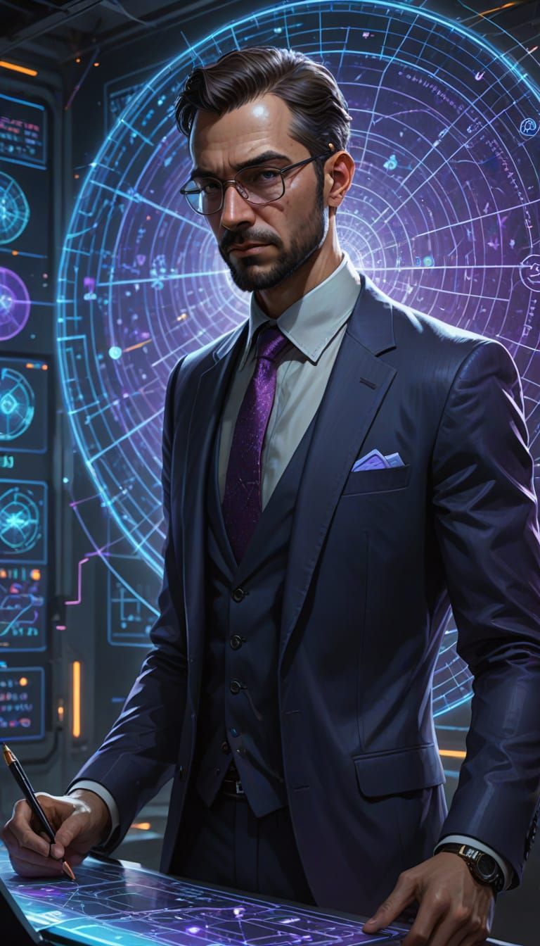 Bulgarian Mathematician with Super Formulas in Futuristic La...