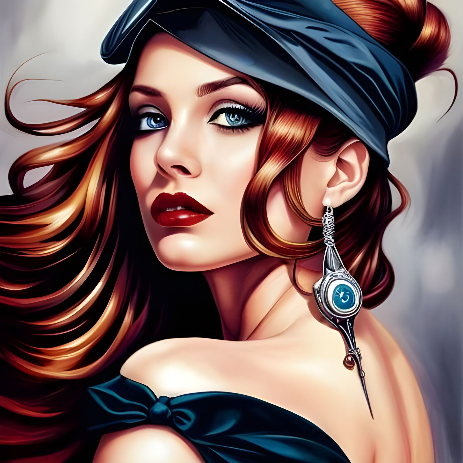 Macro Portrait of Woman with Beautiful Eyes